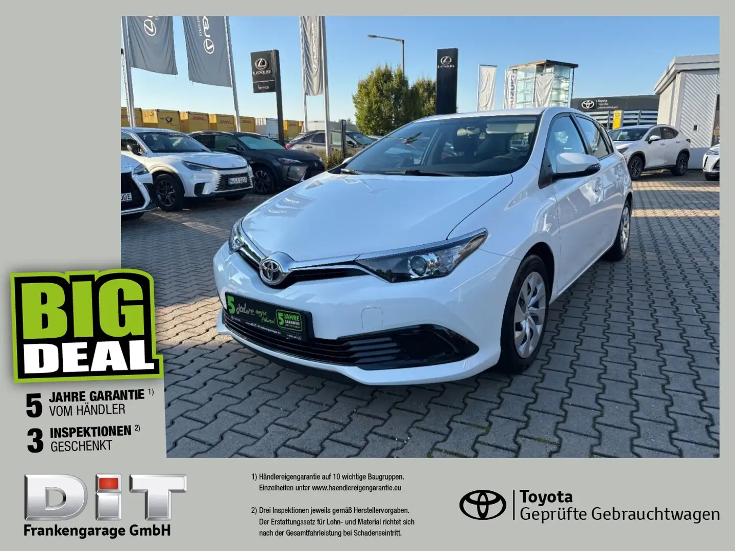 Toyota Auris 1.33 Dual-VVT-i Cool 8-fach, Klimaauto., BT Wit - 1