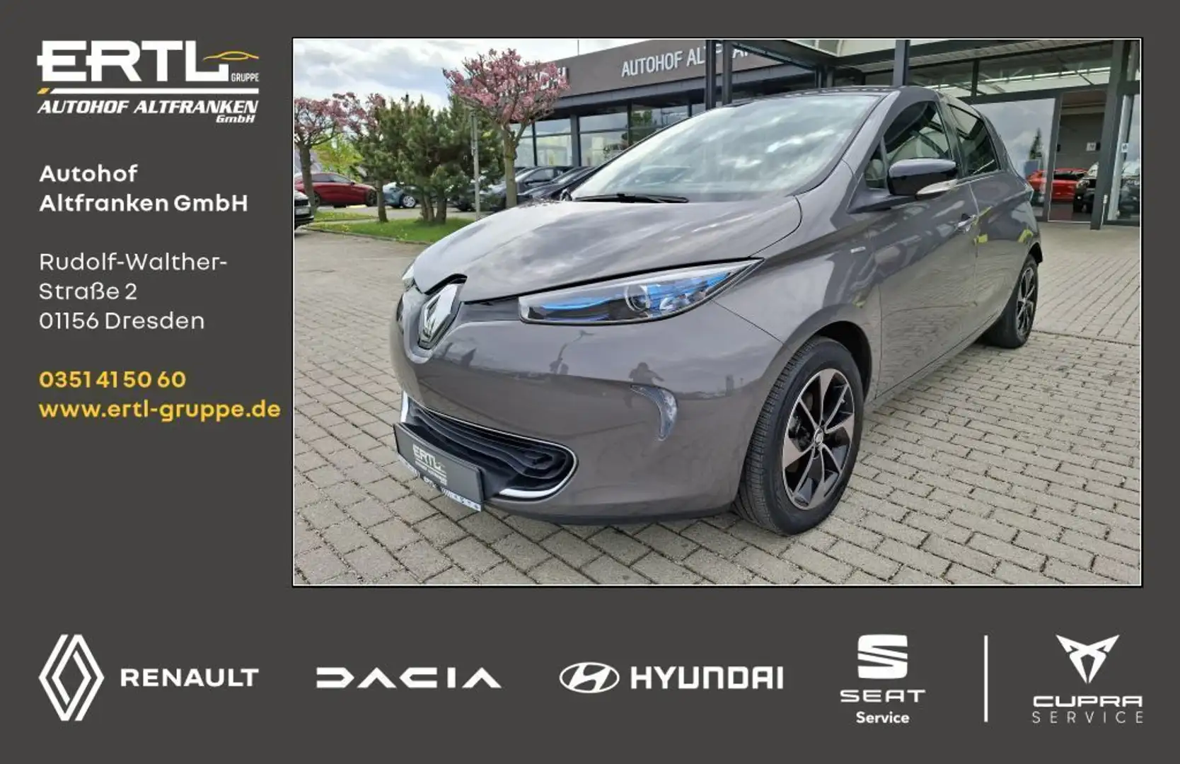 Renault ZOE (ohne Batterie) 41 kwh Intens Gris - 1