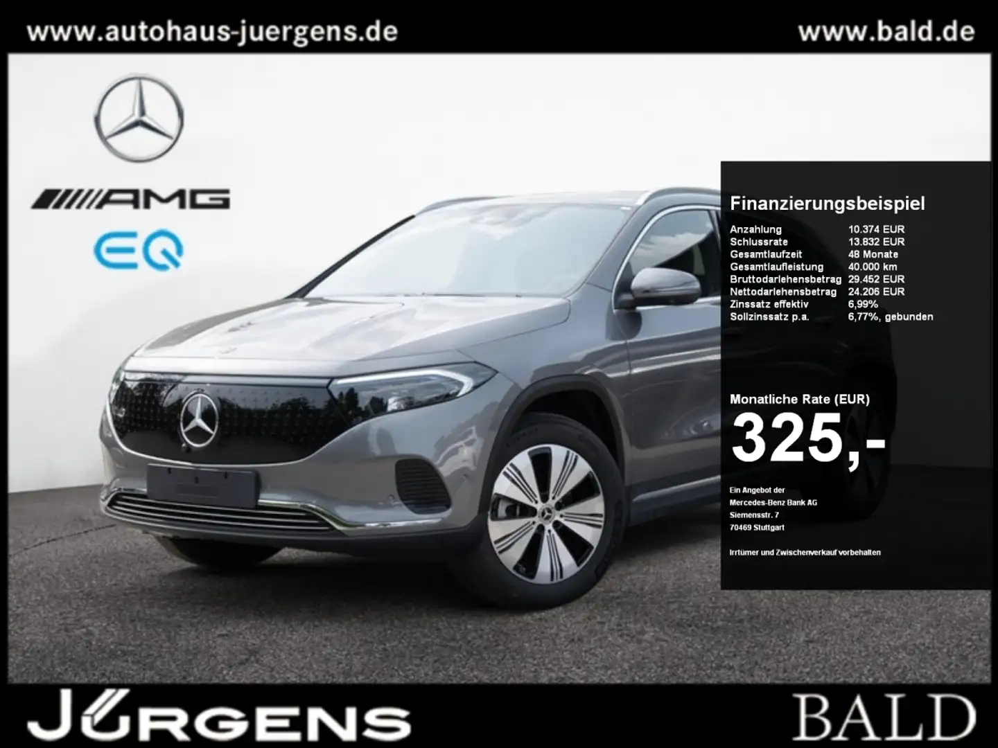 Mercedes-Benz EQA 300 4M Progressive/LED/360/Distr/Totw/Winter Grau - 1