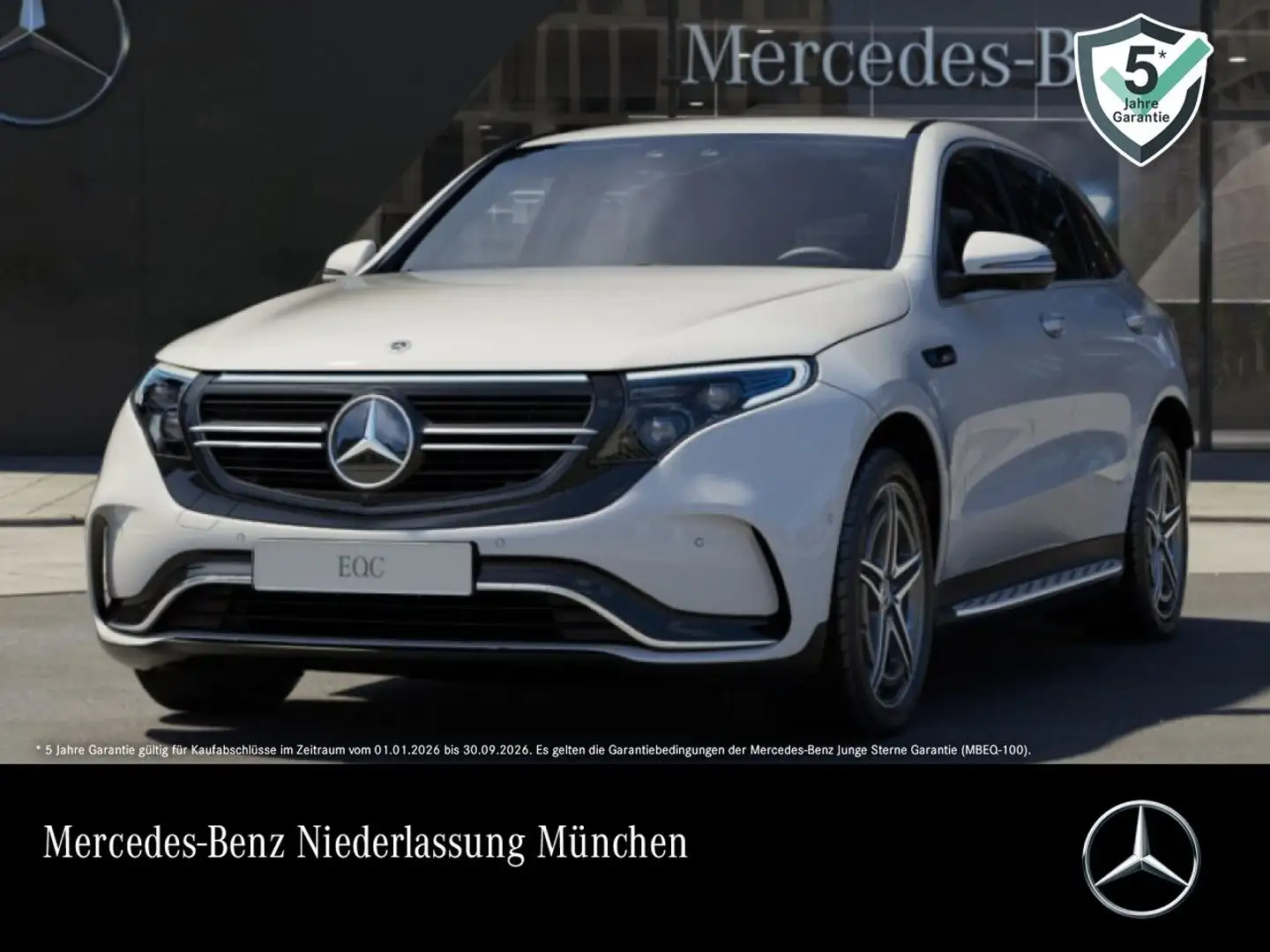 Mercedes-Benz EQC 400 4M AMG+360+MULTIBEAM+FAHRASS+HUD+KEYLESS Weiß - 1