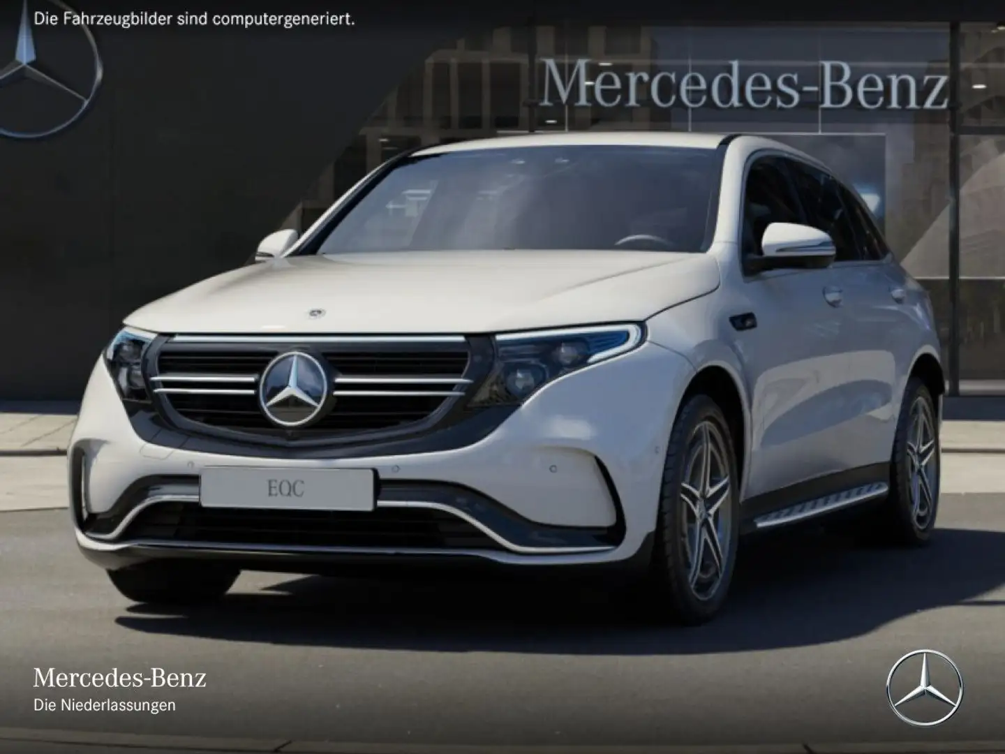 Mercedes-Benz EQC 400 4M AMG+360+MULTIBEAM+FAHRASS+HUD+KEYLESS Weiß - 2