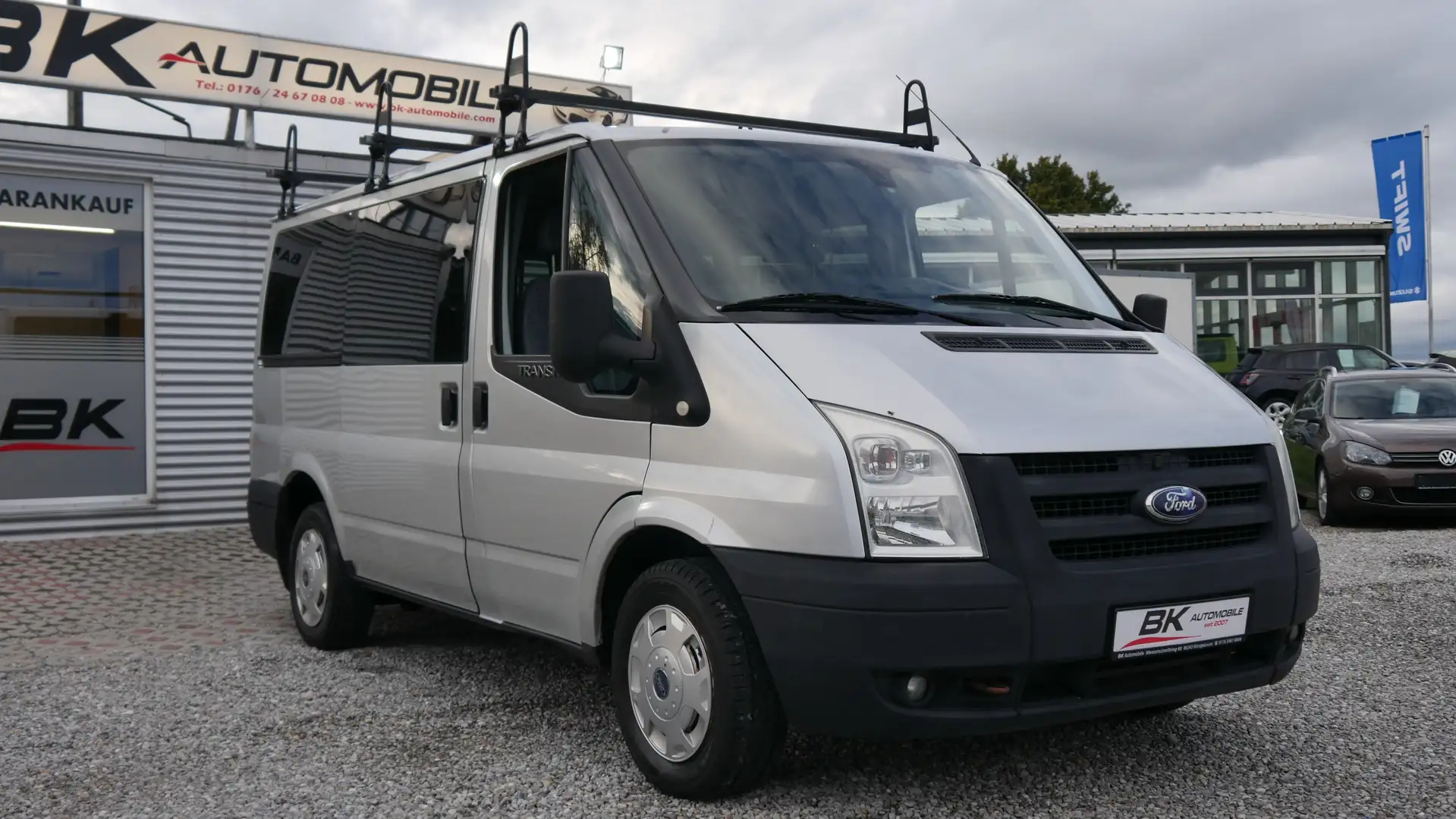 Ford Transit FT 300 K Kombi 2. Hand Scheckheft Klima 9.Sitzter Silber - 1