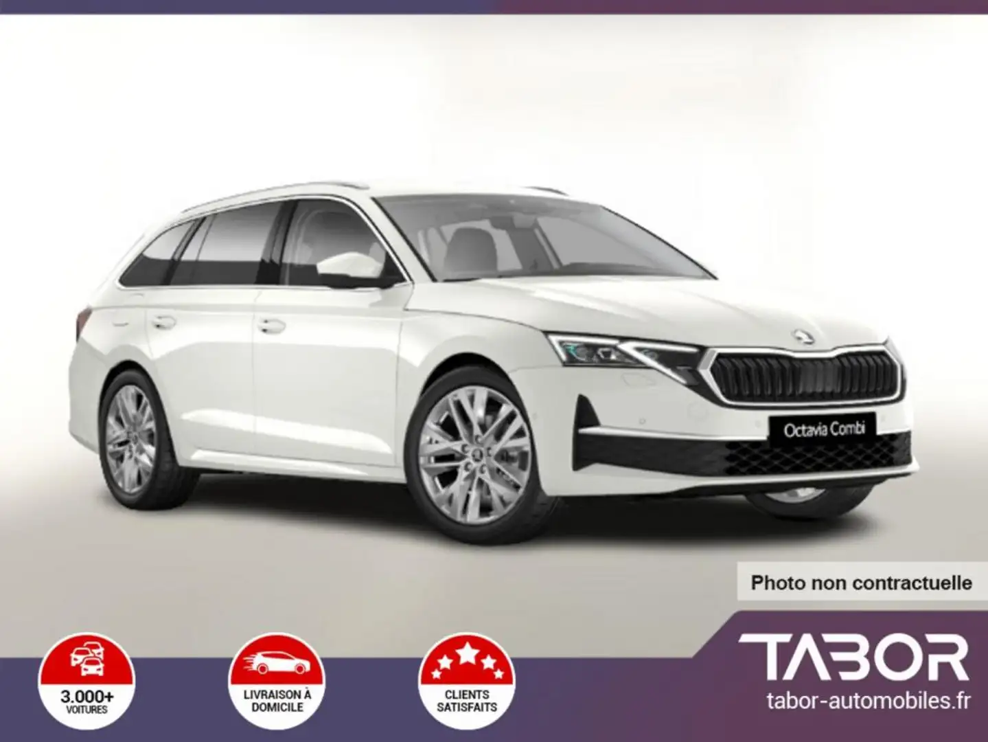 Skoda Octavia Combi eTSI 150 DSG Selec Canton Blanc - 1