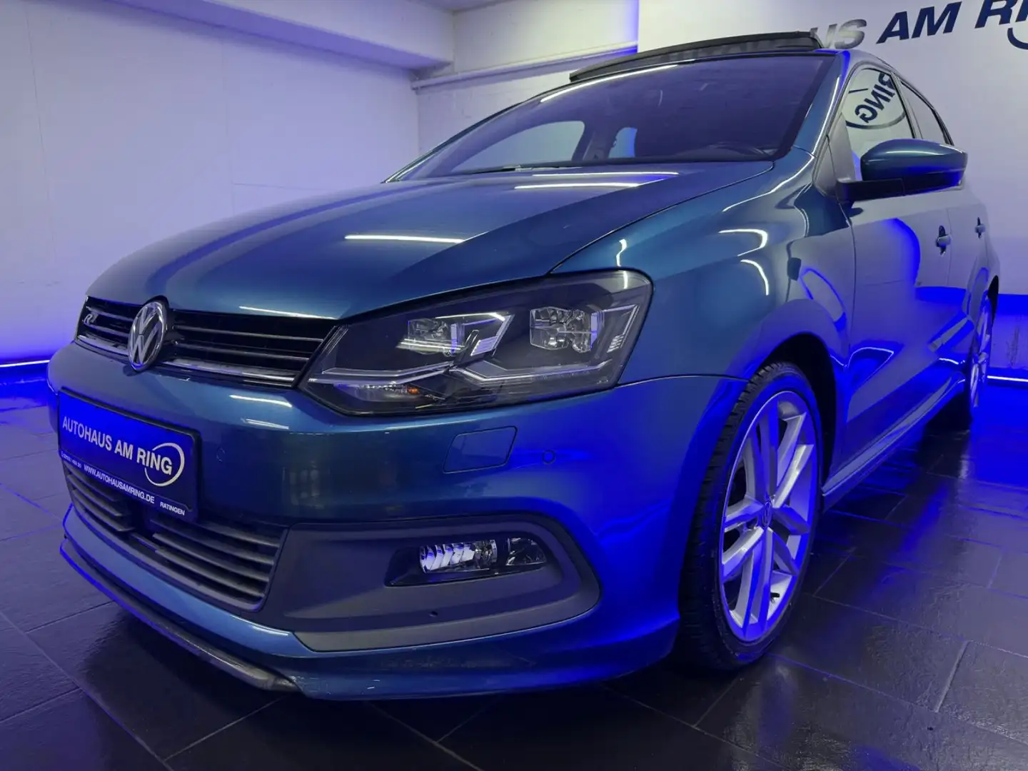 Volkswagen Polo V High R-line BMT 1H ACC LEDER PANO CAM LED Blau - 1