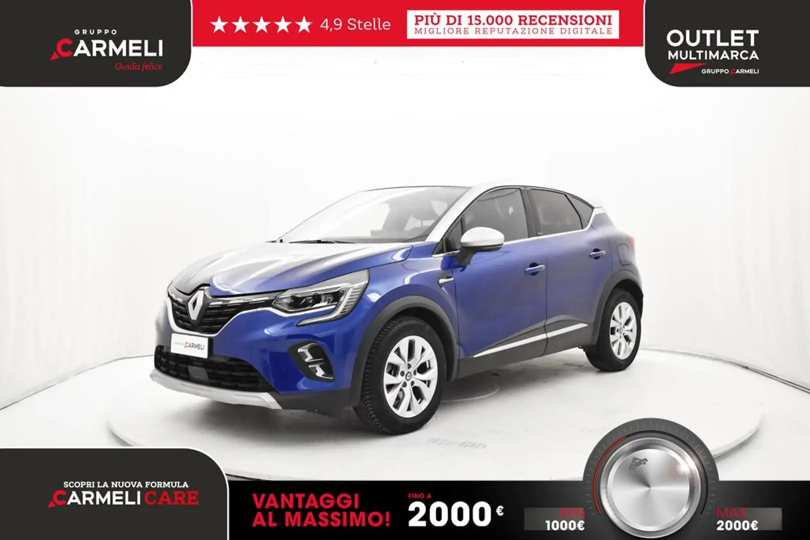Renault Captur 1.6 plug-in hybrid Intens E-Tech 160cv auto my21 Blu/Azzurro - 1