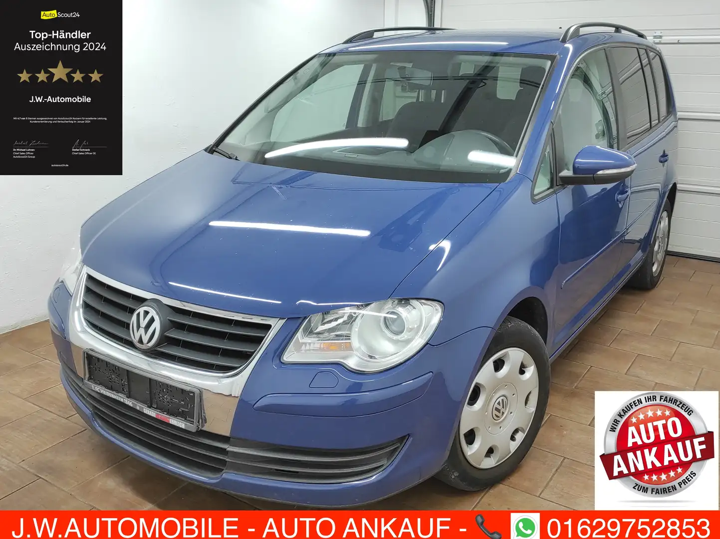 Volkswagen Touran 7-SITZE AHK KLIMA SERVO ABS FAHRBEREIT OHNE TÜV Kék - 1