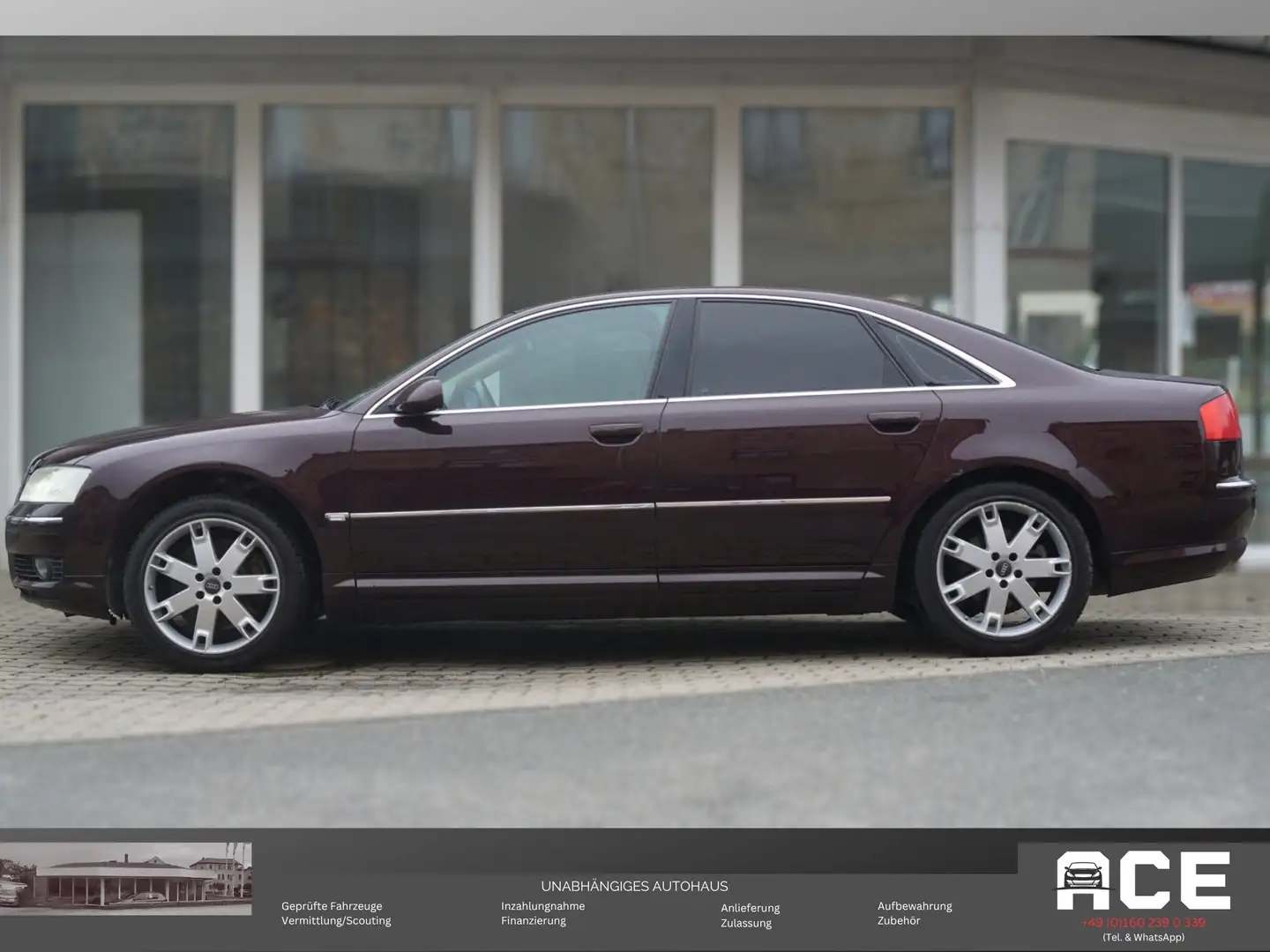 Audi A8 4.2 quattro burgundrot/beige Rood - 2