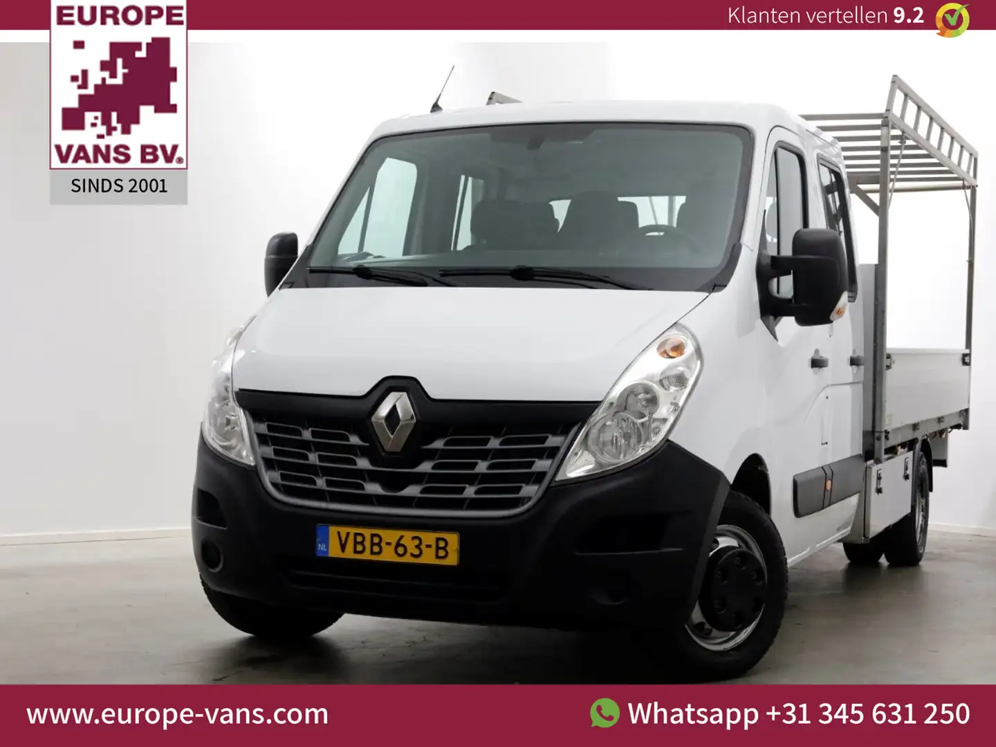 Renault Master T35 2.3 dCi 130pk E6 DL D.C. Open Laadbak 06-2019 Wit - 1