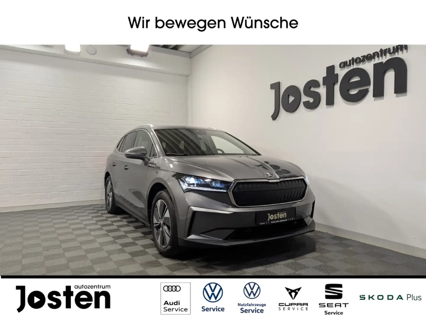 Skoda Enyaq 80 Loft MATRIX AHK E-Heck Navi ACC SHZ IPA CarPlay Grau - 1