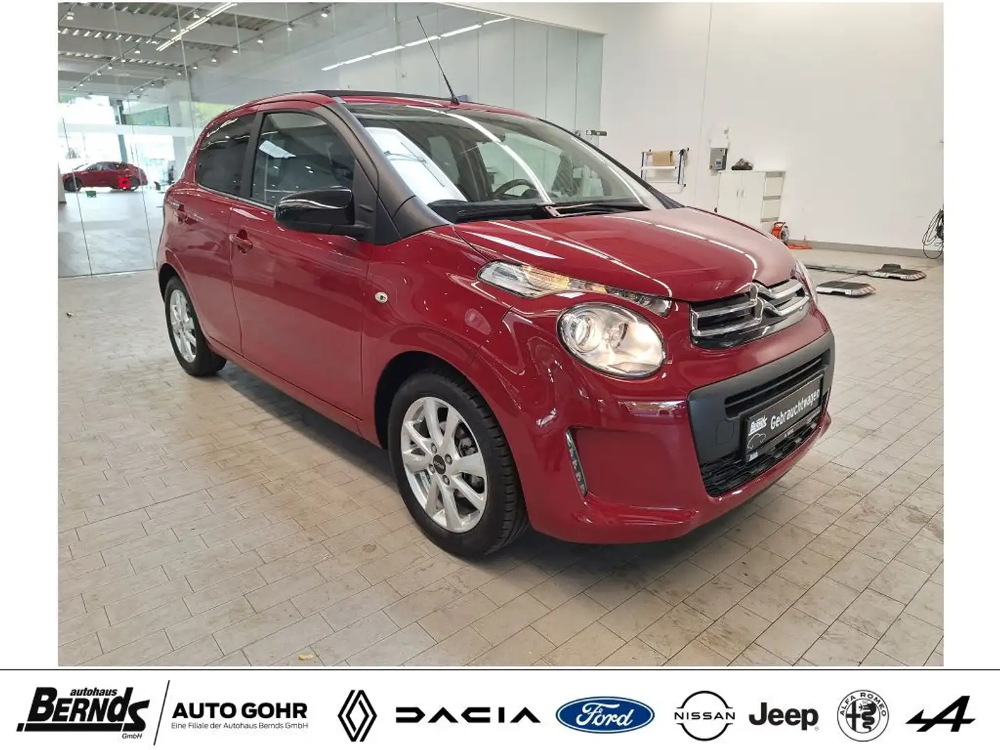 Citroen C1 Airscape VTi 68 Feel FALTDACH KLIMA SERVO ZV EFH Burdeos - 2