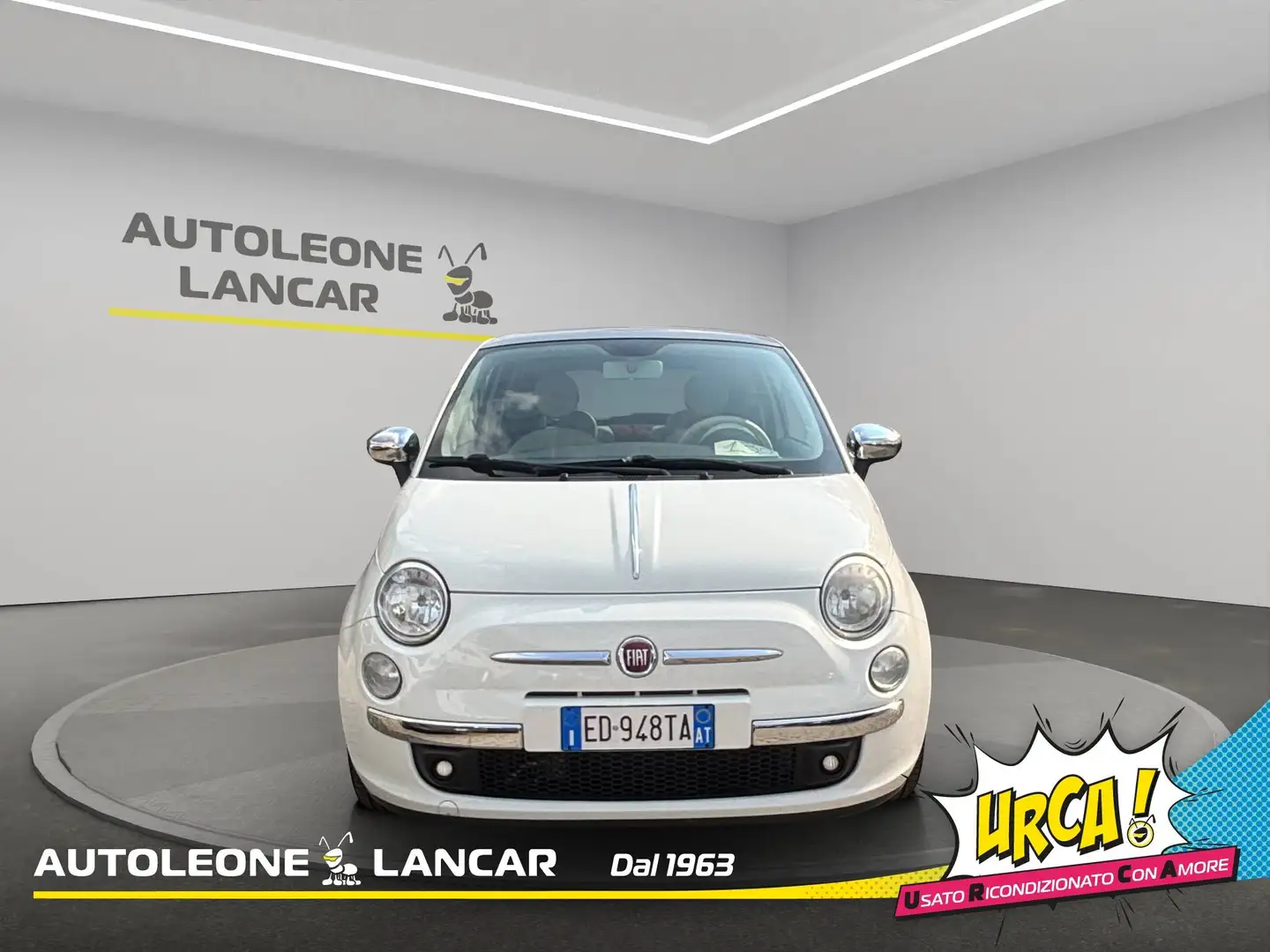 Fiat 500 1.3 mjt Lounge 95cv Weiß - 2