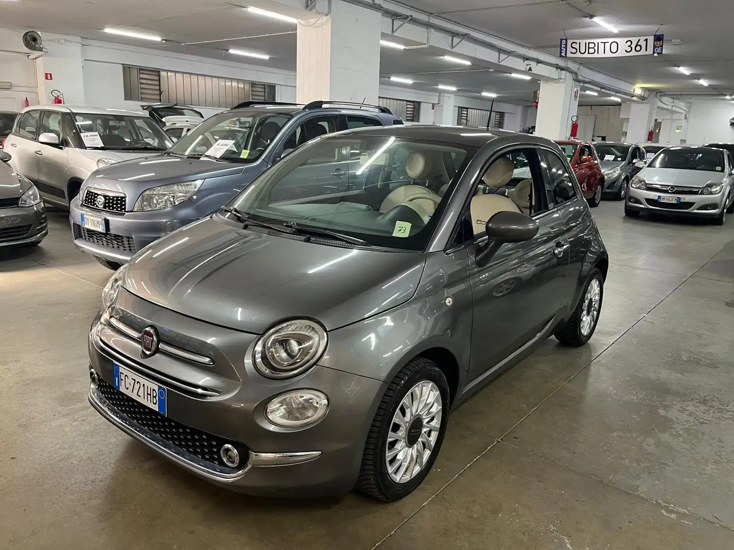Fiat 500 1.2 Lounge Gris - 1