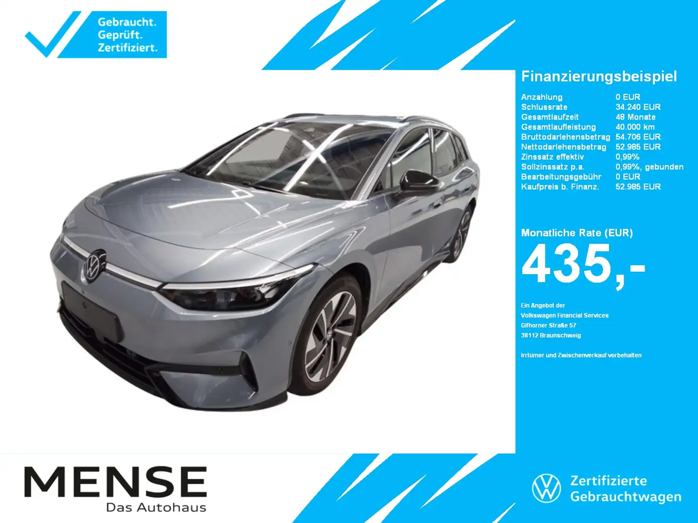 Volkswagen ID.7 Tourer Pro |AHK|4xSHZG|Massage|Navi|ACC|h/k Albastru - 1