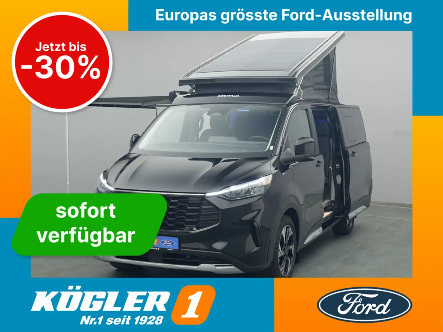 Ford Nugget Active 170PS Aut. 4x4/PV/Techno-P. Schwarz - 1