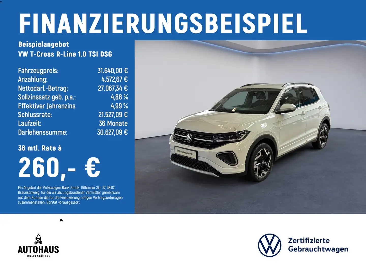 Volkswagen T-Cross R-Line 1.0 TSI DSG AHK IQ KAMERA NAV SHZ Wit - 2