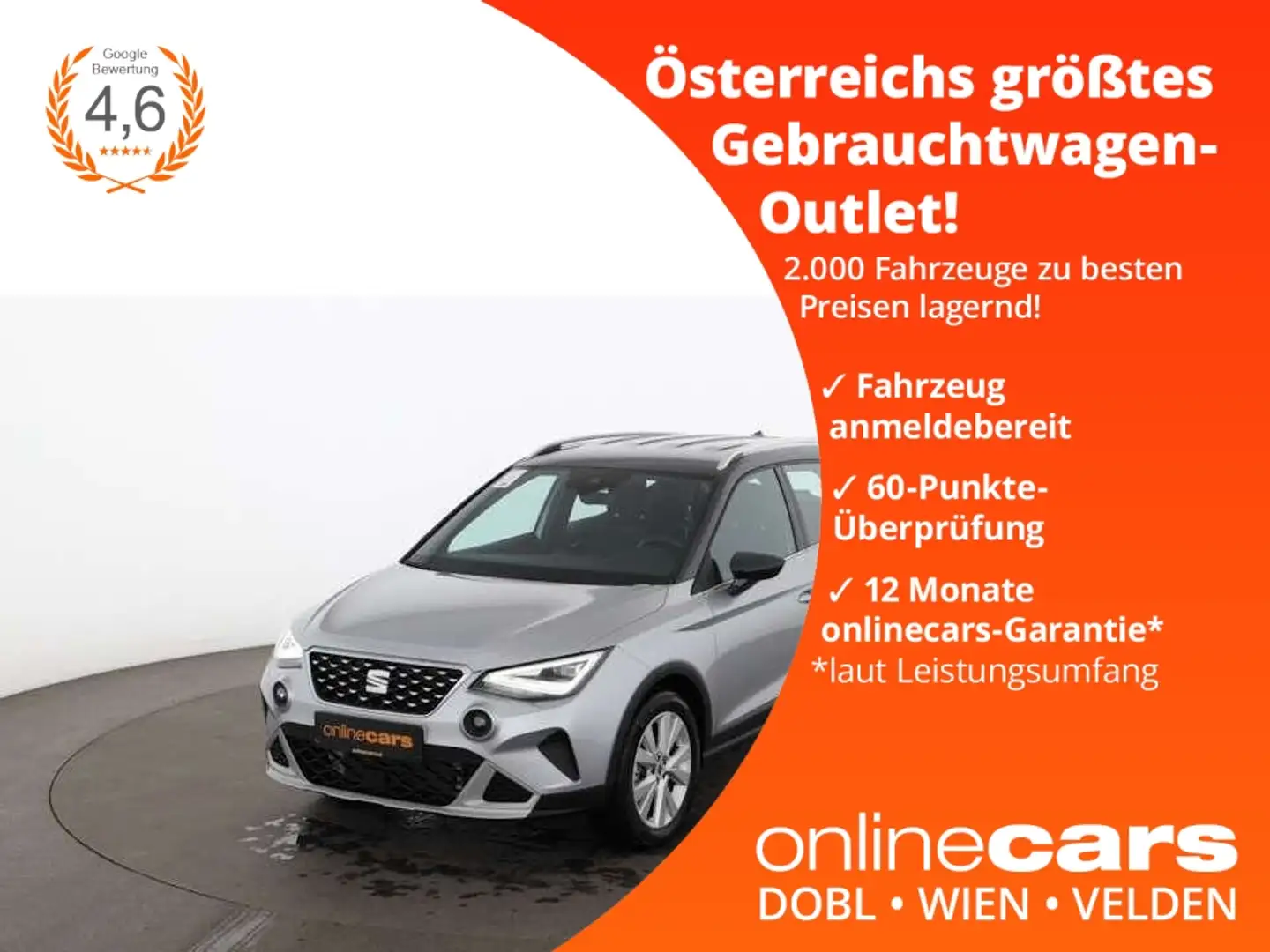 SEAT Arona 1.0 TSI Xperience Aut LED ASSIST TEMPOMAT Silber - 1