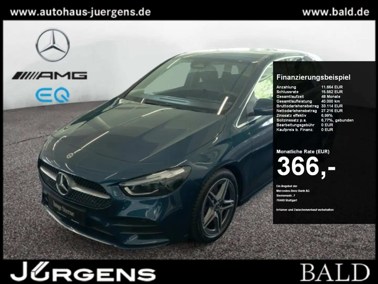 Mercedes-Benz B 220 d AMG-Sport/Multibeam/Cam/Memo/Winter/Keyl Blauw - 1