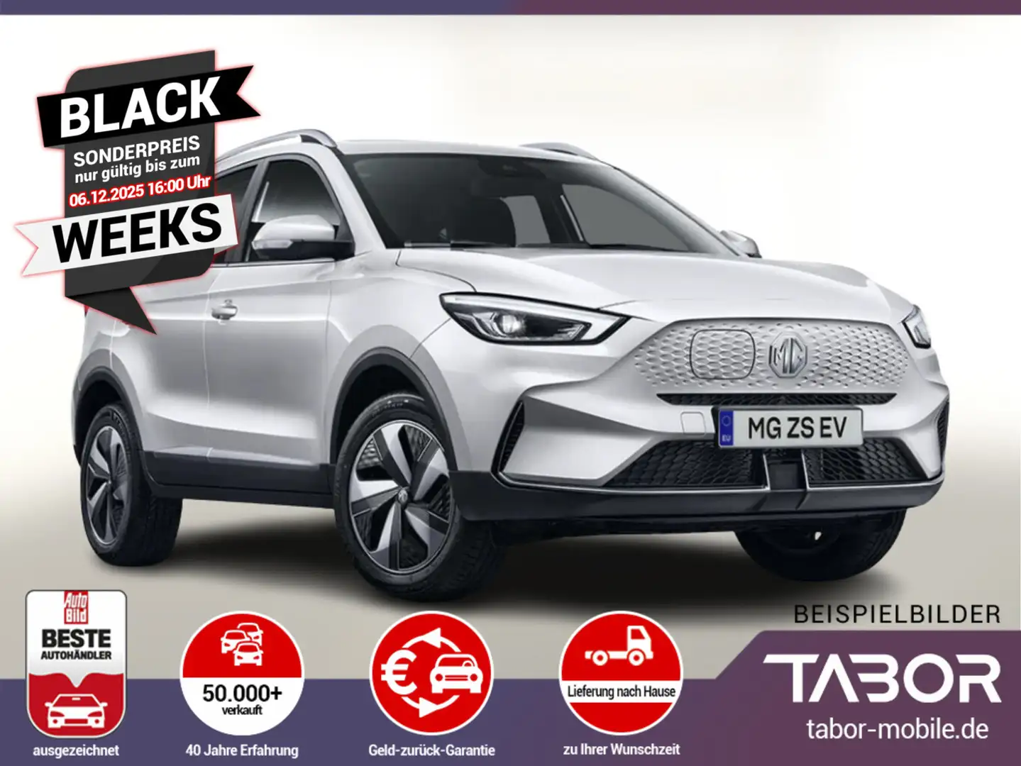 MG ZS EV 51kWh Luxury Pano LED Nav ACC SHZ UVP-41%* Blanc - 1