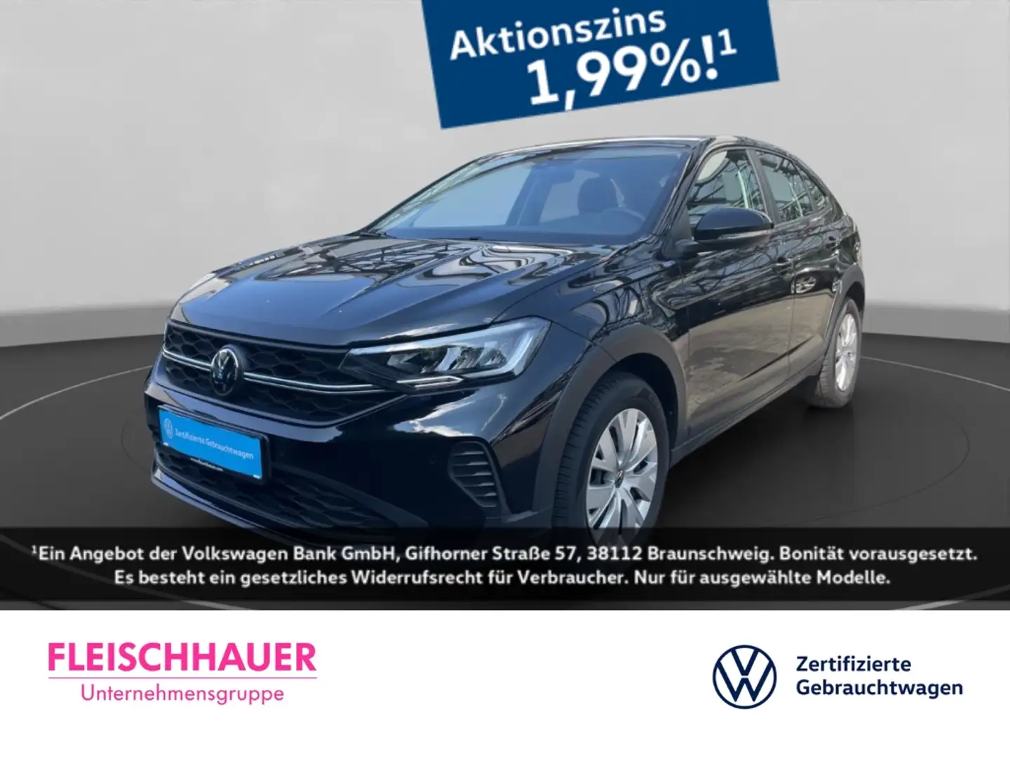 Volkswagen Taigo 1.0 TSI Digitales Cockpit LED DAB SHZ Spurhalteass Schwarz - 1