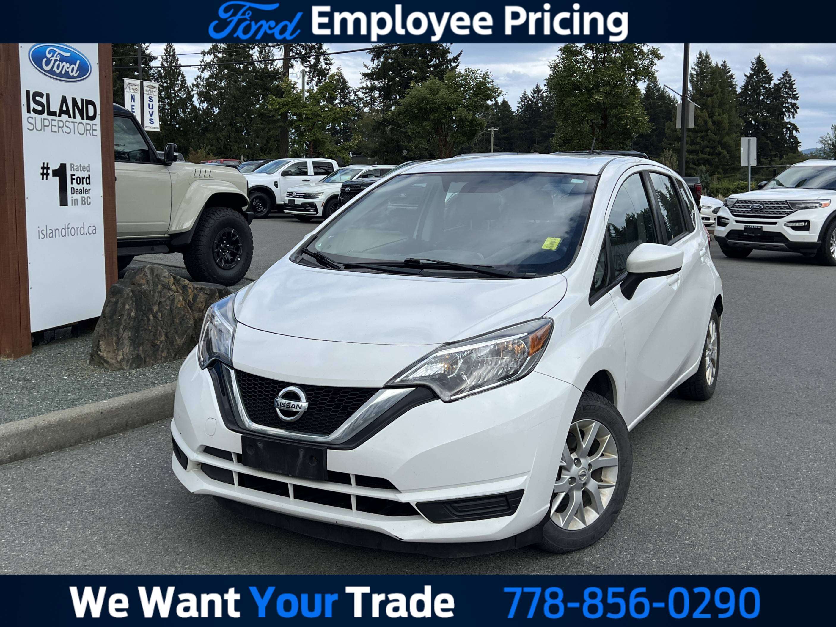 White 2018 Nissan Versa Note Hatchback  Automatic