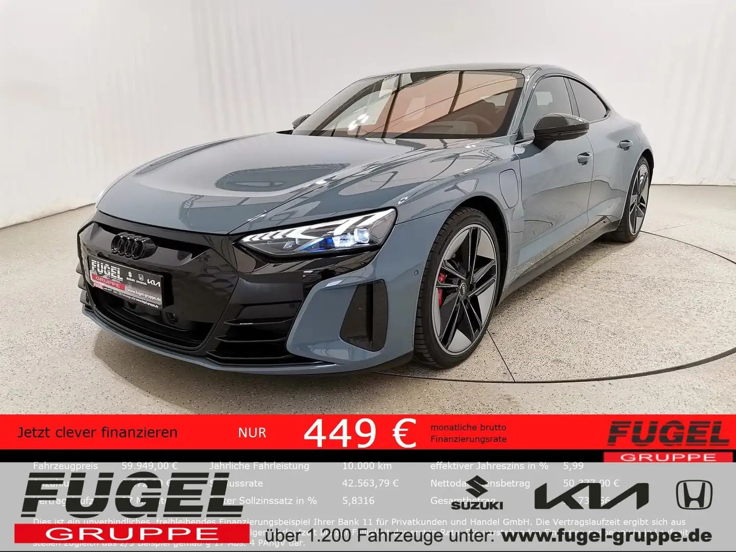 Audi RS e-tron GT quattro B&O|virt.Cock.|HuD|Matrix|Sound|Leder|360° Gris - 1