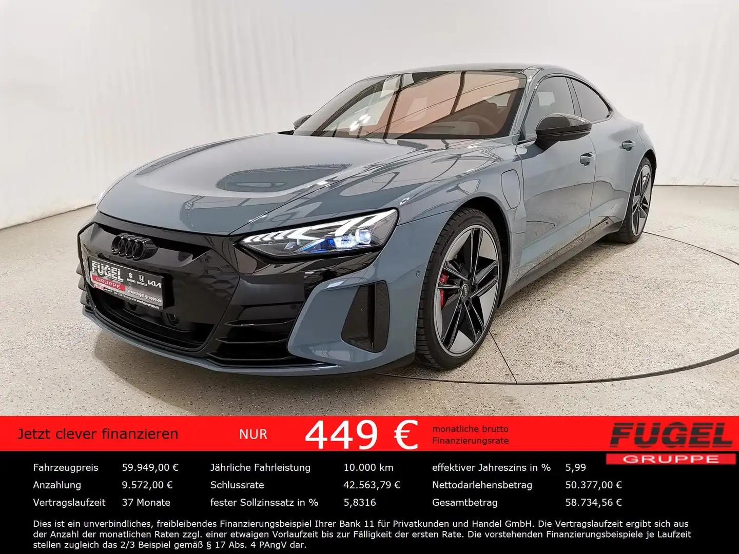 Audi RS e-tron GT quattro B&O|virt.Cock.|HuD|Matrix|Sound|Leder|360° Gris - 2