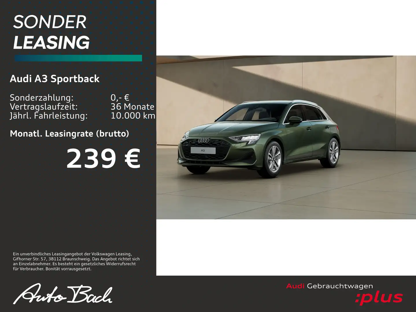 Audi A3 35TFSI Navi Sitzhzg EPH Klimaautoma Grün - 1