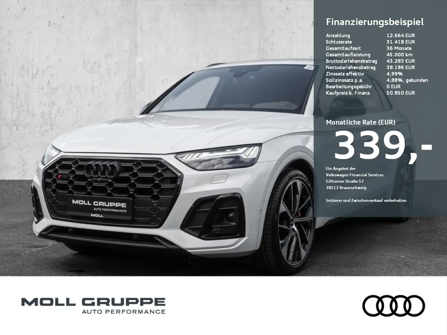 Audi SQ5 3.0 TDI 251(341)  tiptronic NAVI LUFT LED Weiß - 1