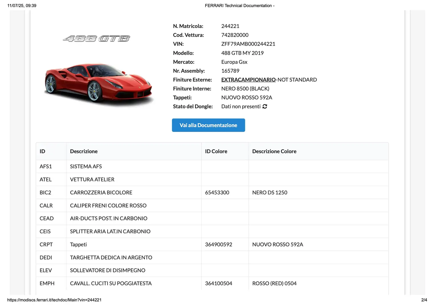 Ferrari 488 488 Coupe  PIU IVA 22% - LEGGERE DESCRIZIONE Kırmızı - 1