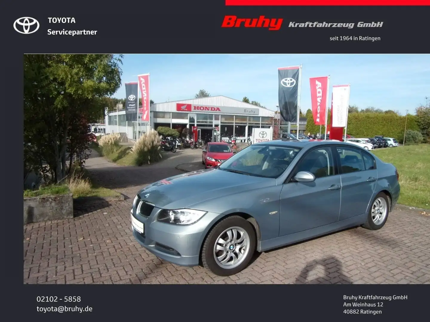 BMW 318 i 4 türig Lim. 318i Leder SSD AHK FESTPREIS ! Gris - 1