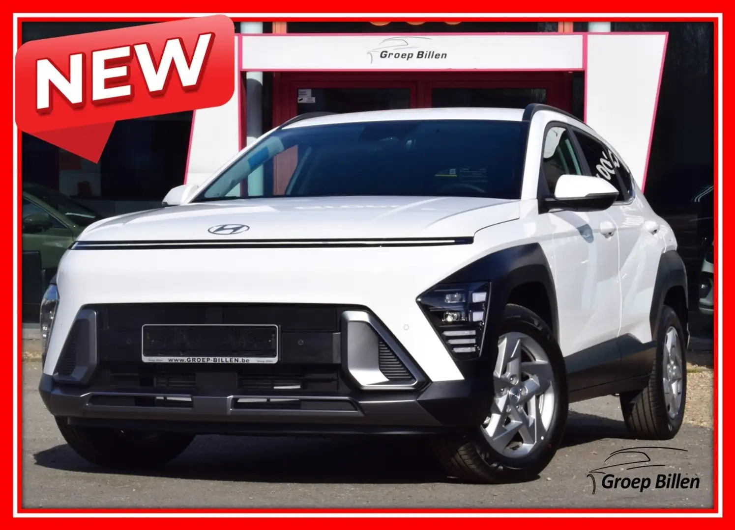 Hyundai KONA 1.0T-GDi 1/2 LEDER - NAVI - LED - CAM - ZETELVERW Wit - 1
