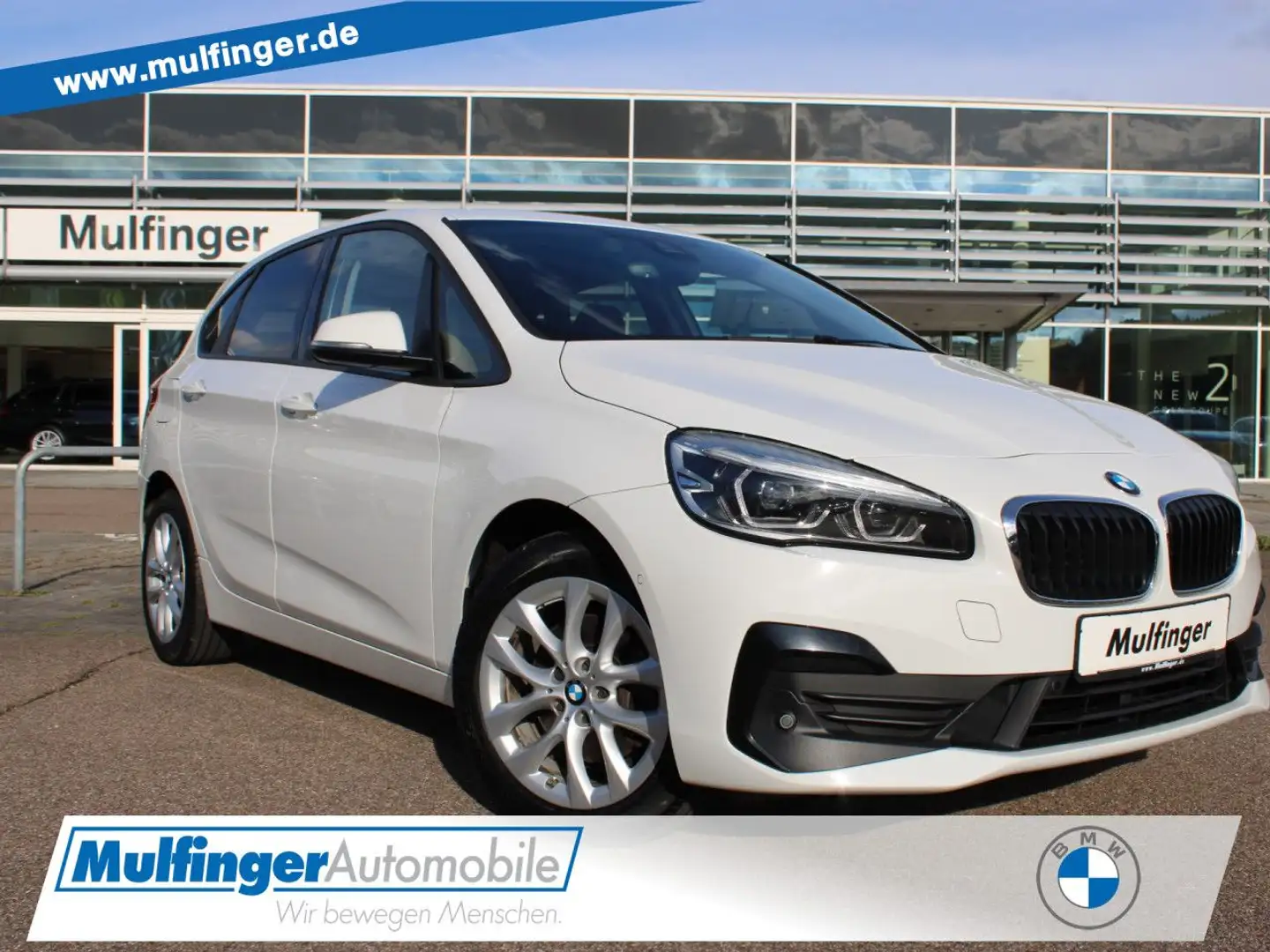 BMW 218 d AT Advantage Aut. LED Navi ParkAss DAB Klima Bianco - 1