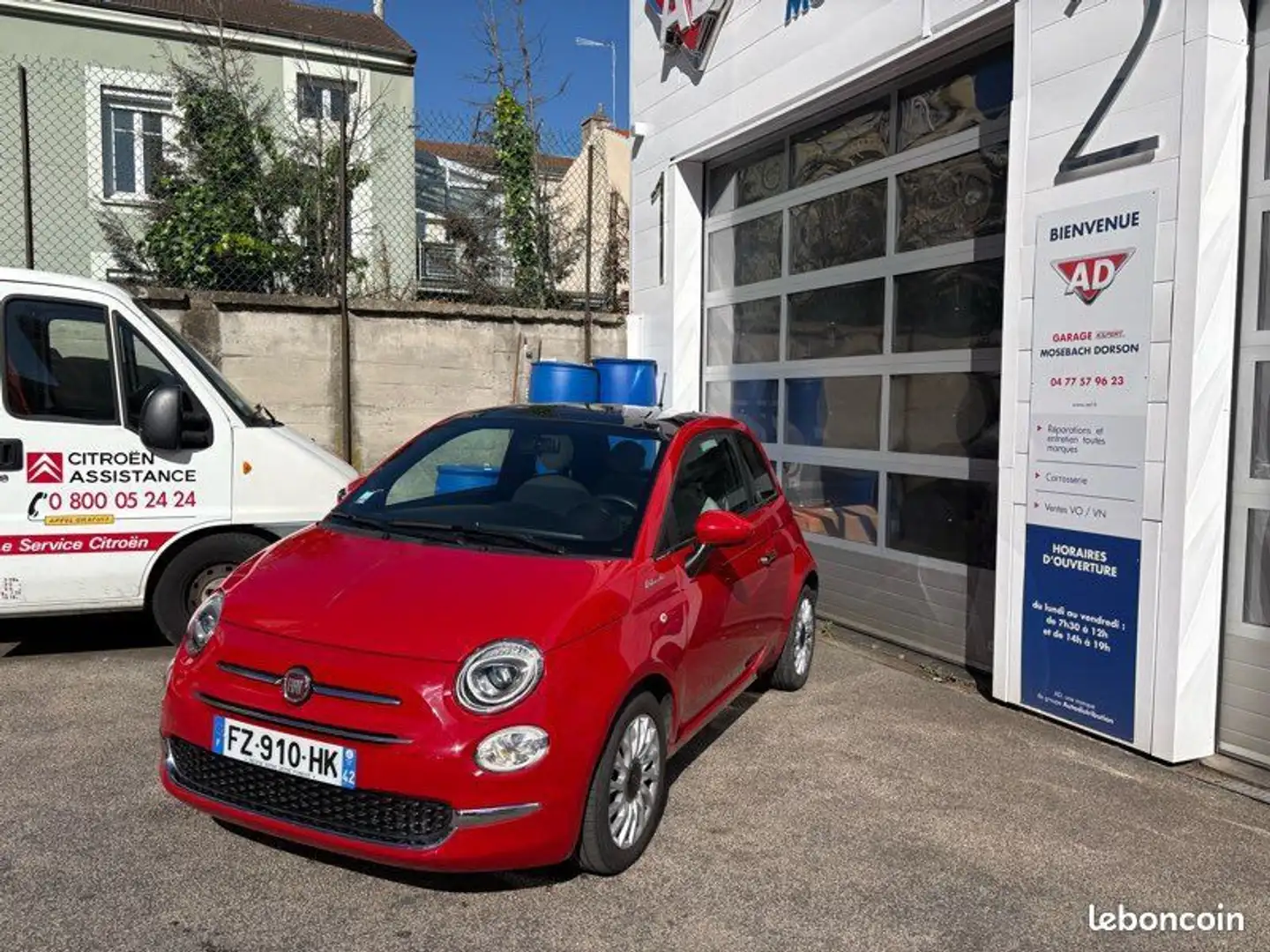 Fiat 500 Hybride 2021 1 ère main parfait état Rouge - 2