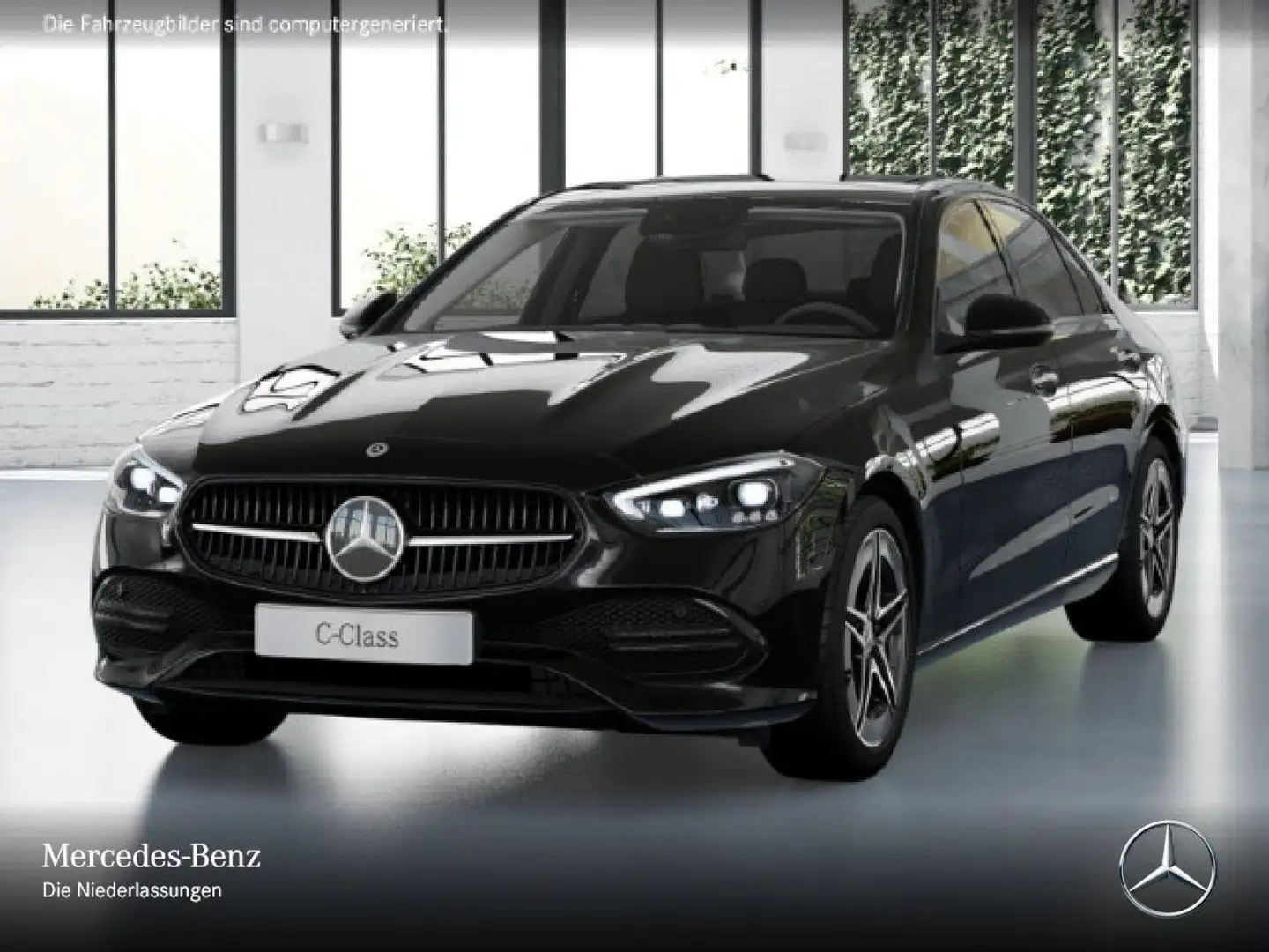Mercedes-Benz C 300 d 4M AVANTG+NIGHT+PANO+STHZG+BURMESTER+9G Schwarz - 2