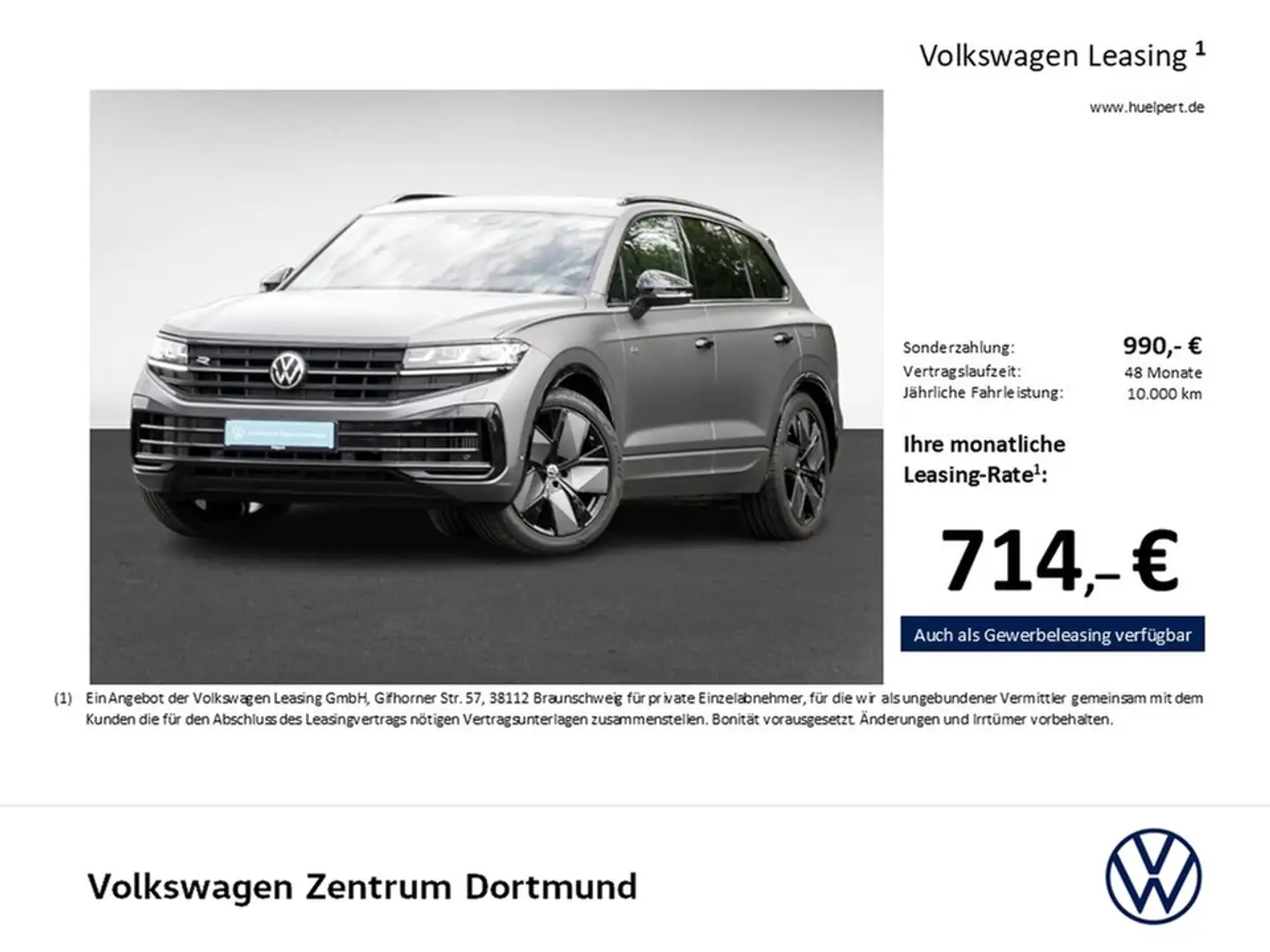 Volkswagen Touareg HYBRID R NEUESMODELL PANO CAM ACC LM21 E-KLAPPE... Gris - 2