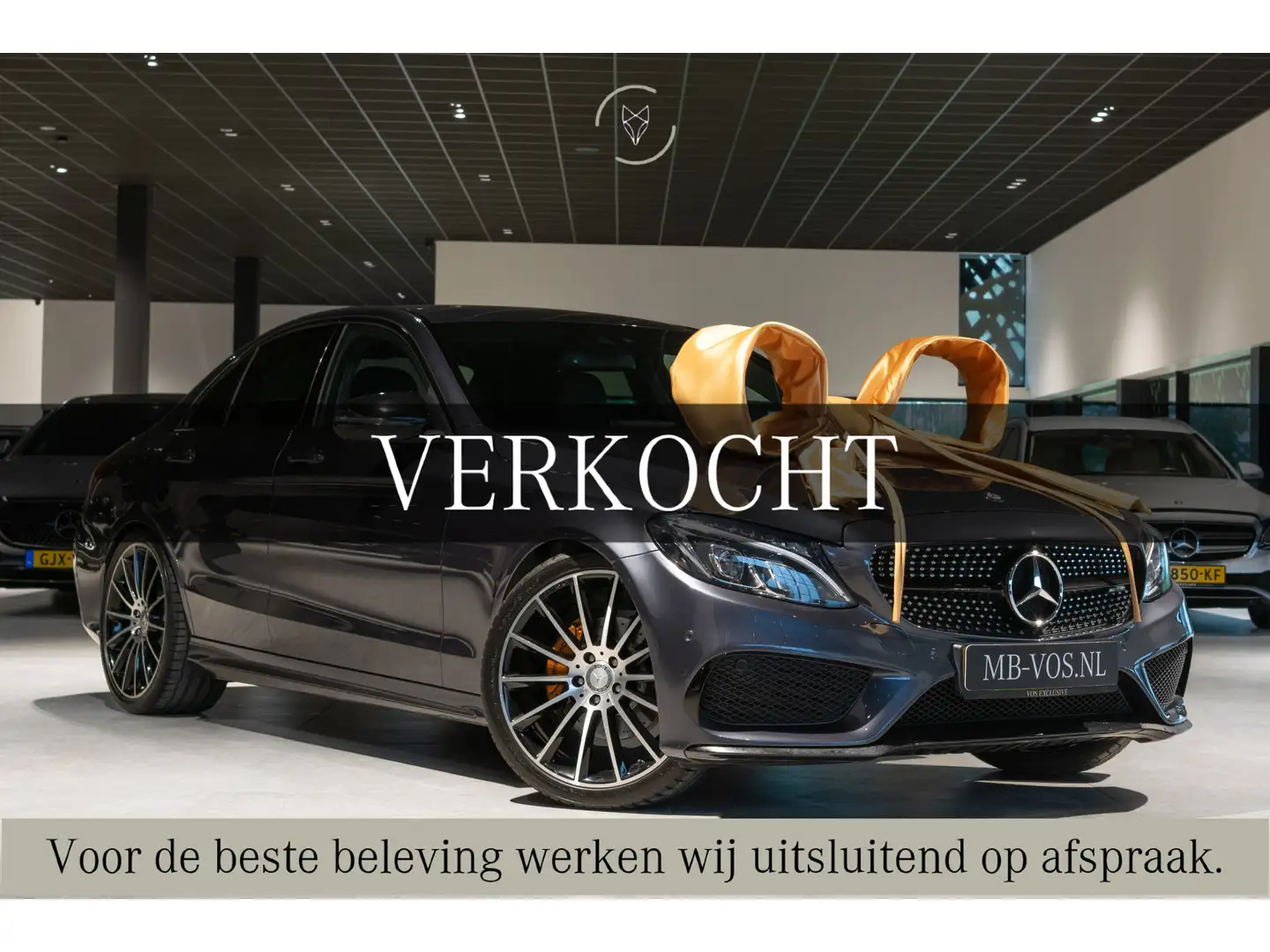 Mercedes-Benz C 200 AMG Leder|Carbon|Burmester|20"|ILS|Comand|Sfeerver Gris - 1