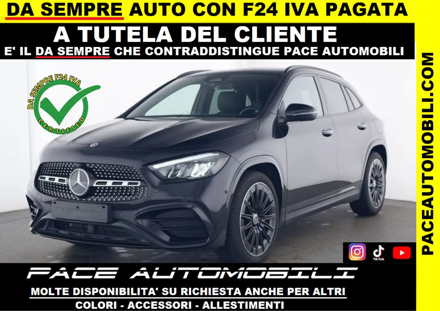 Mercedes-Benz GLA 220 i PREMIUM AMG 4M NIGHT PACK KEYLESS 19" ACC KAMERA Nero - 1