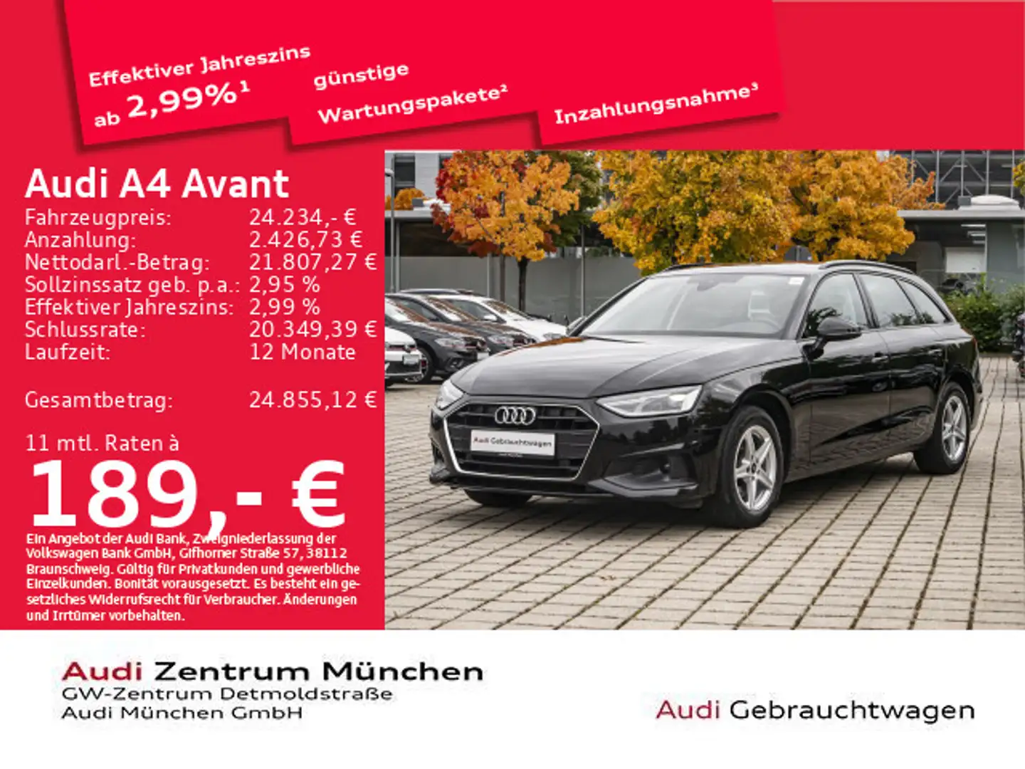 Audi A4 35 TDI S tronic Navi+/Sportsitze/PDC+/S Schwarz - 1