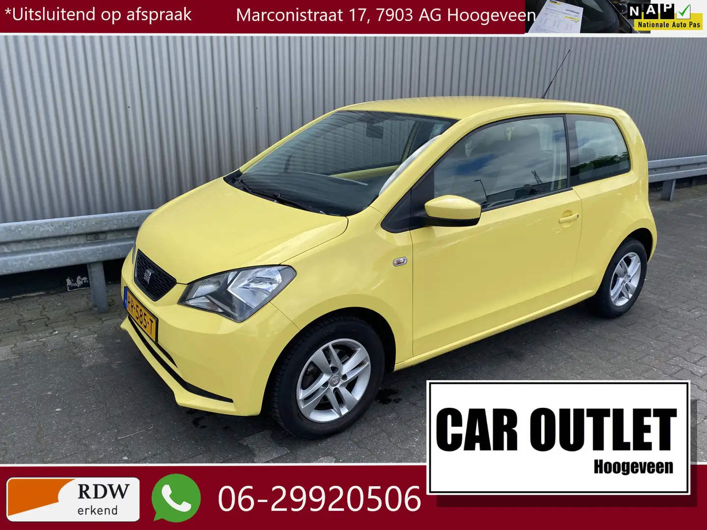 SEAT Mii 1.0 Style Sport met Airconditioning – Inruil Mogel Geel - 1