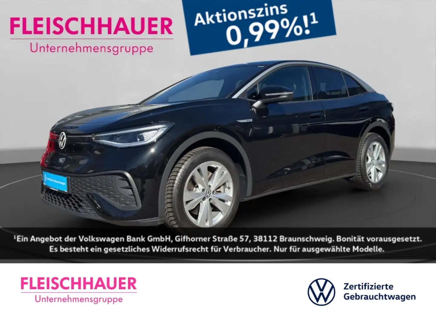 Volkswagen ID.5 Pro Performance MATRIX+AHK+ACC+NAVI+CARPLAY+RFK+SH Schwarz - 1