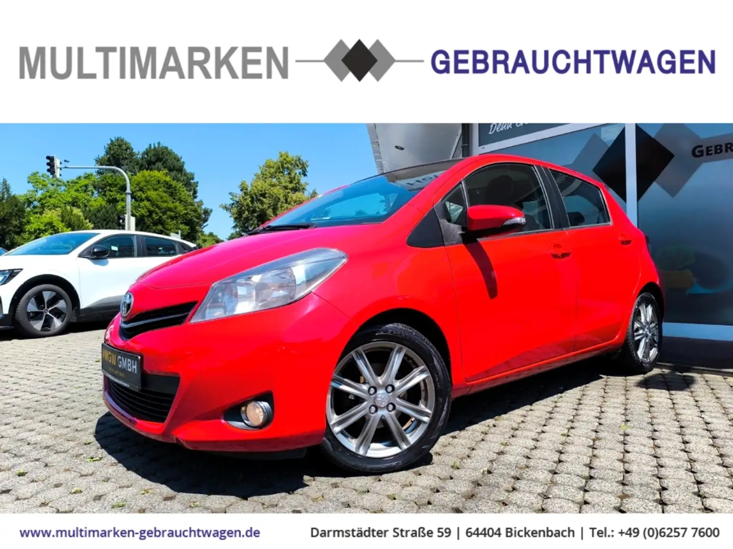 Toyota Yaris Club 1.33 Dual-VVTi Navi/DAB/Tel-Vorb/Klima/Freisp Rot - 1