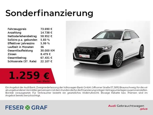 Audi Q8 S line 50 TDI quattro Exterieur/Matrix/AHK