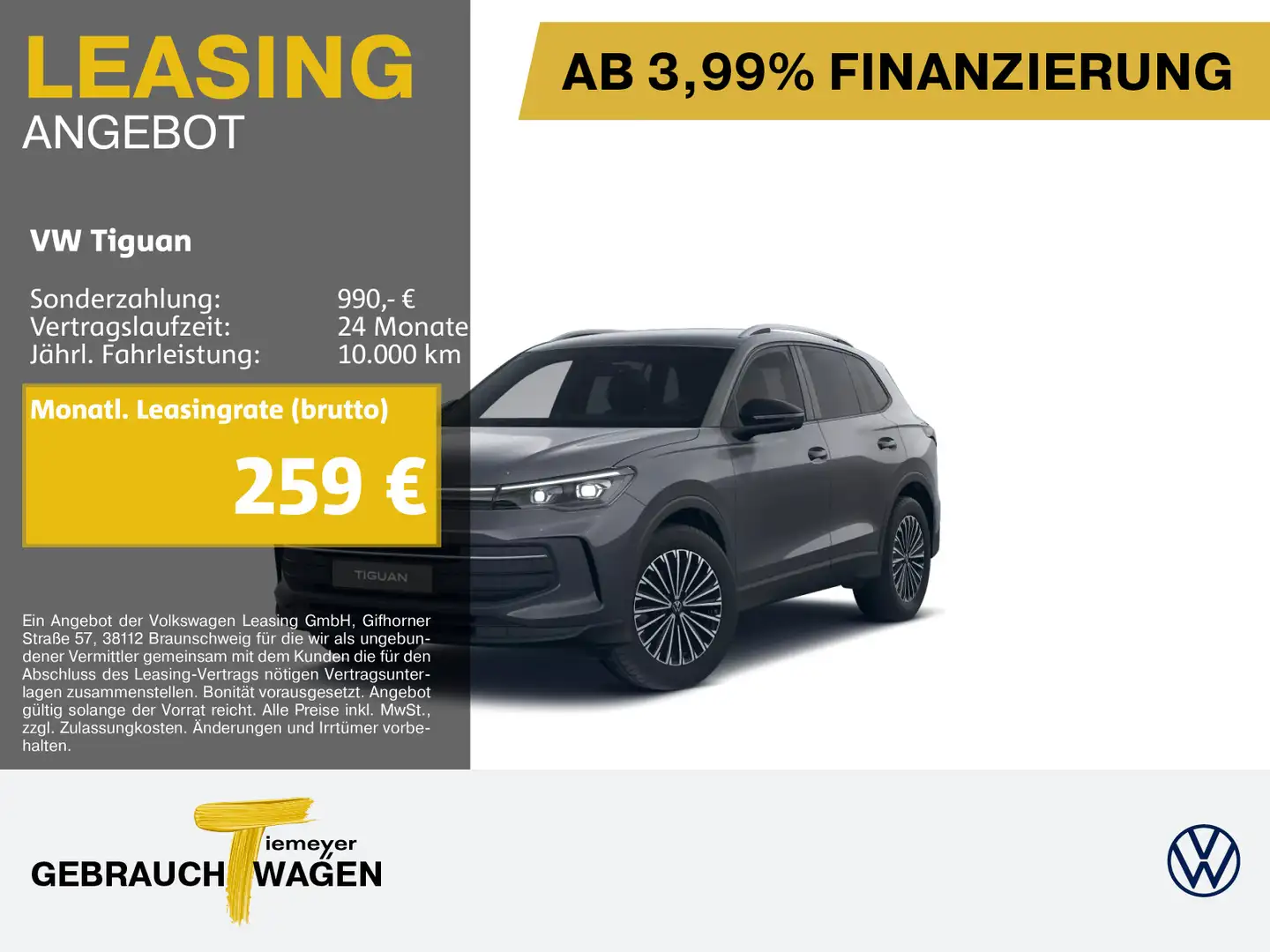 Volkswagen Tiguan 1.5 TSI DSG GOAL+ NAVI KAMERA AHK MATRIX Grau - 1