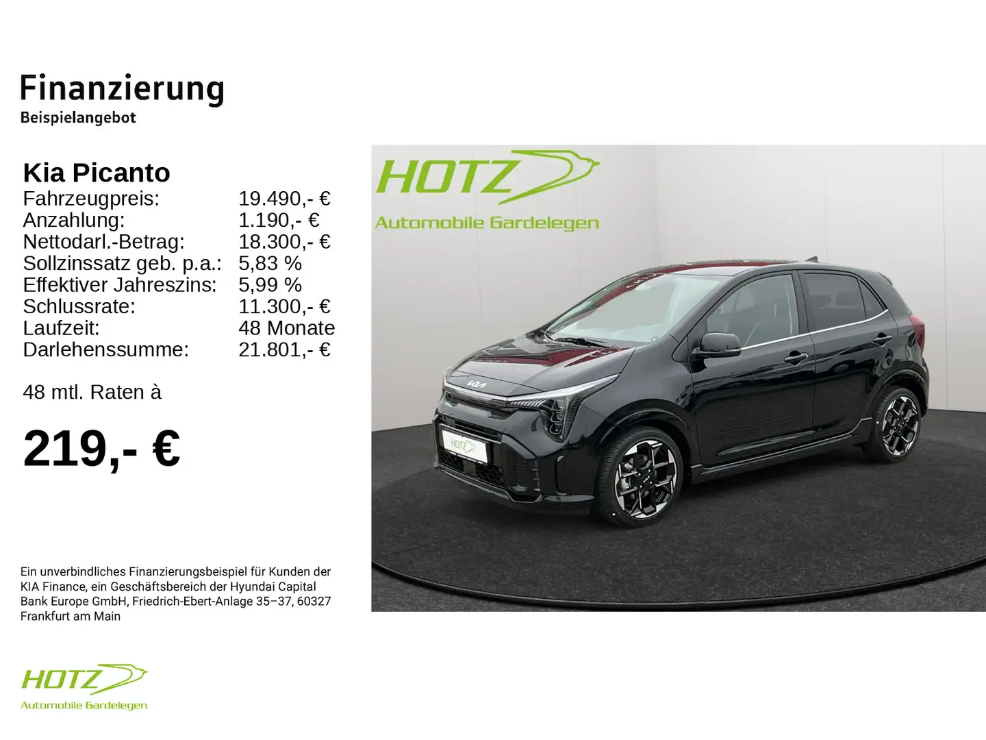 Kia Picanto PE 1.2 MT GT-Line NAVI/APP/DAB Negro - 2