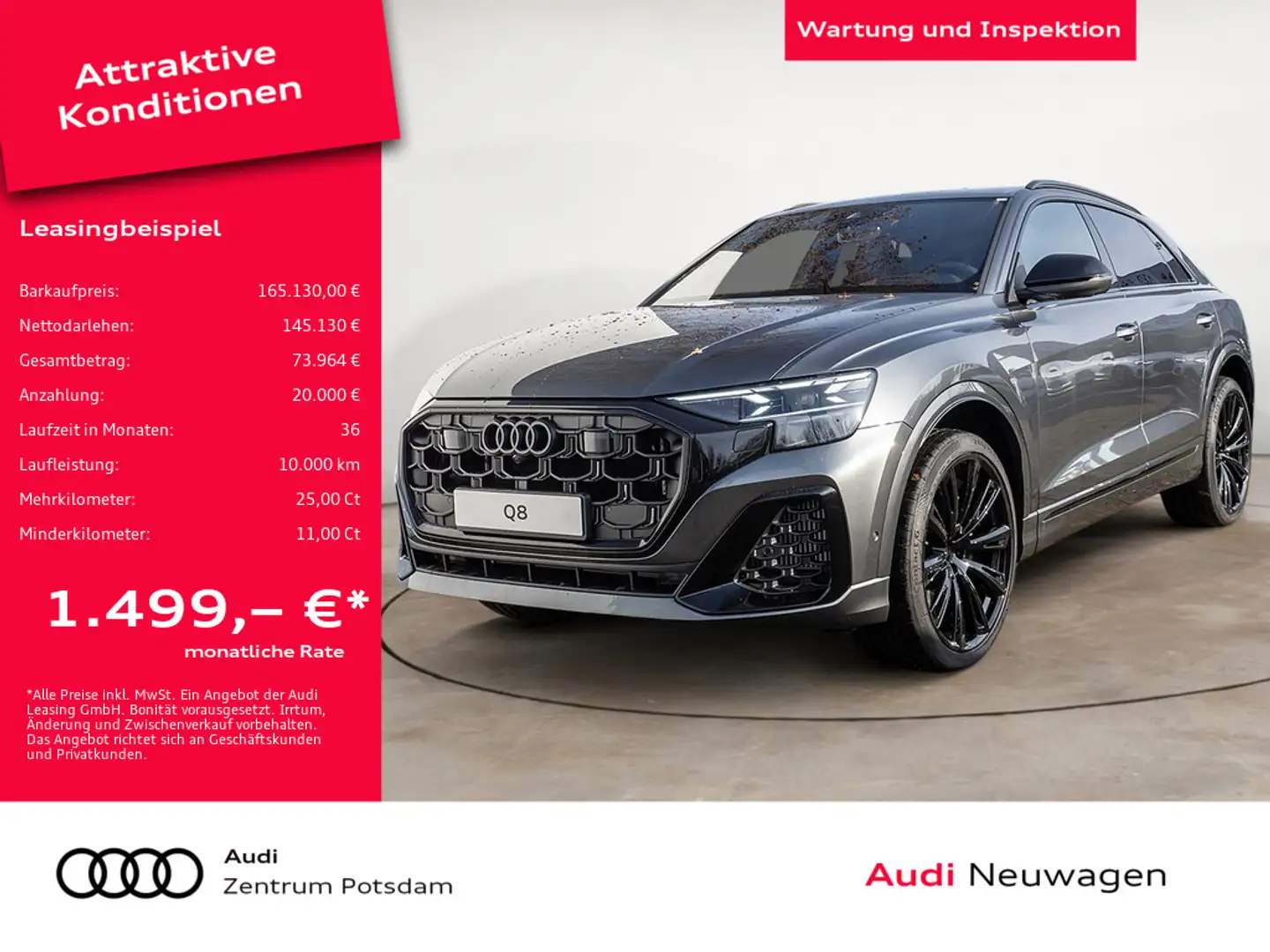 Audi SQ8 SUV TFSI STANDHZ PANO MATRIX-LED LASER Gri - 1