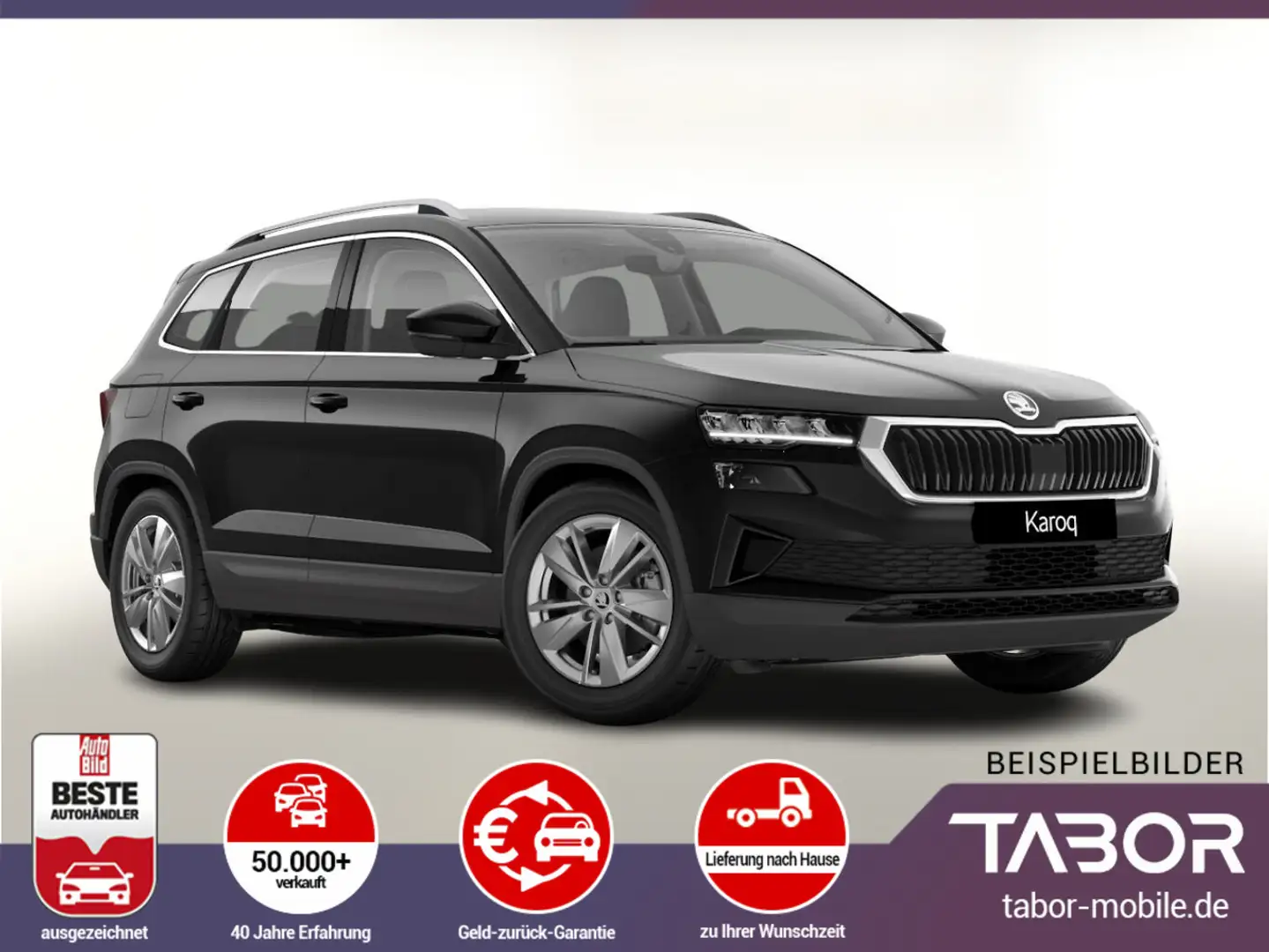 Skoda Karoq TSI DSG Selec LED Nav Kam SHZ SunS Kessy Schwarz - 1
