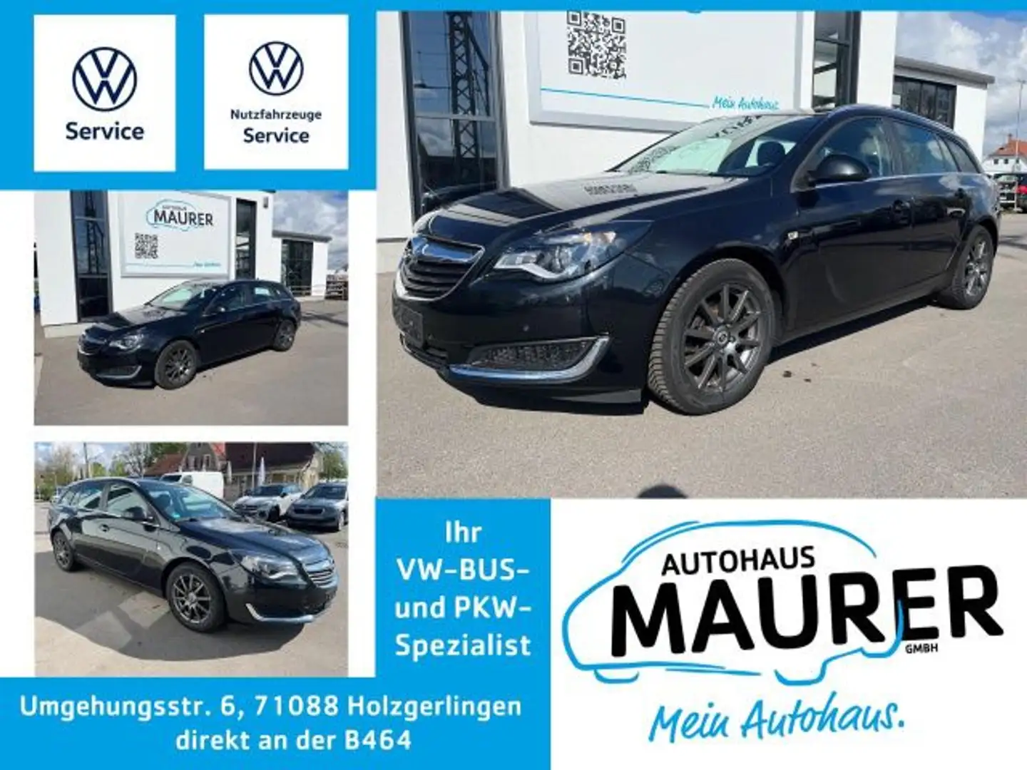 Opel Insignia 1,4 Turbo Sports Tourer Navi PDC Klimaaut Schwarz - 1
