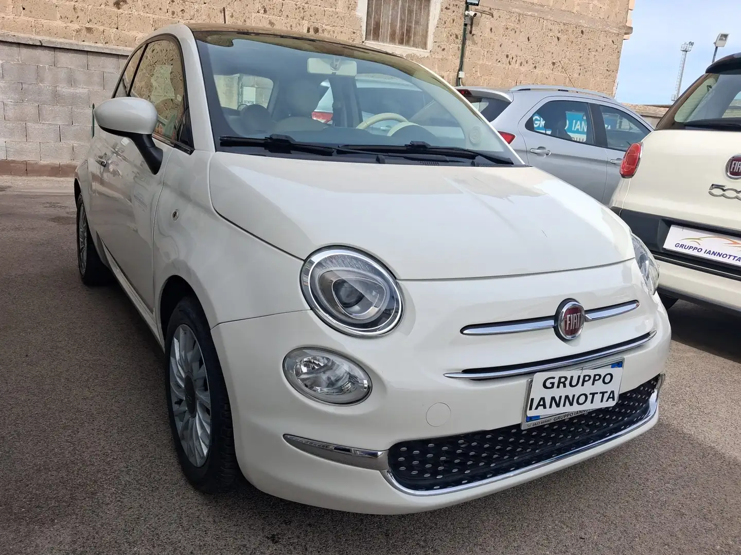 Fiat 500 500 1.2 69 C.V. LOUNGE TETTO PANORAMICO  KM 78432 Weiß - 2