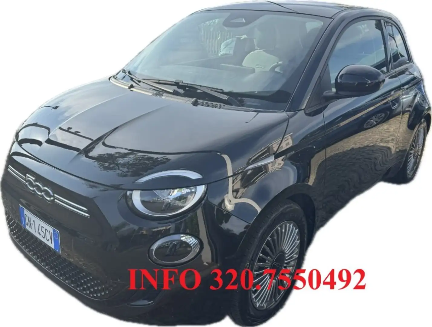 Fiat 500e Berlina 42 kWh CERCHI AZIENDALE KM CERTIFICATI Nero - 1