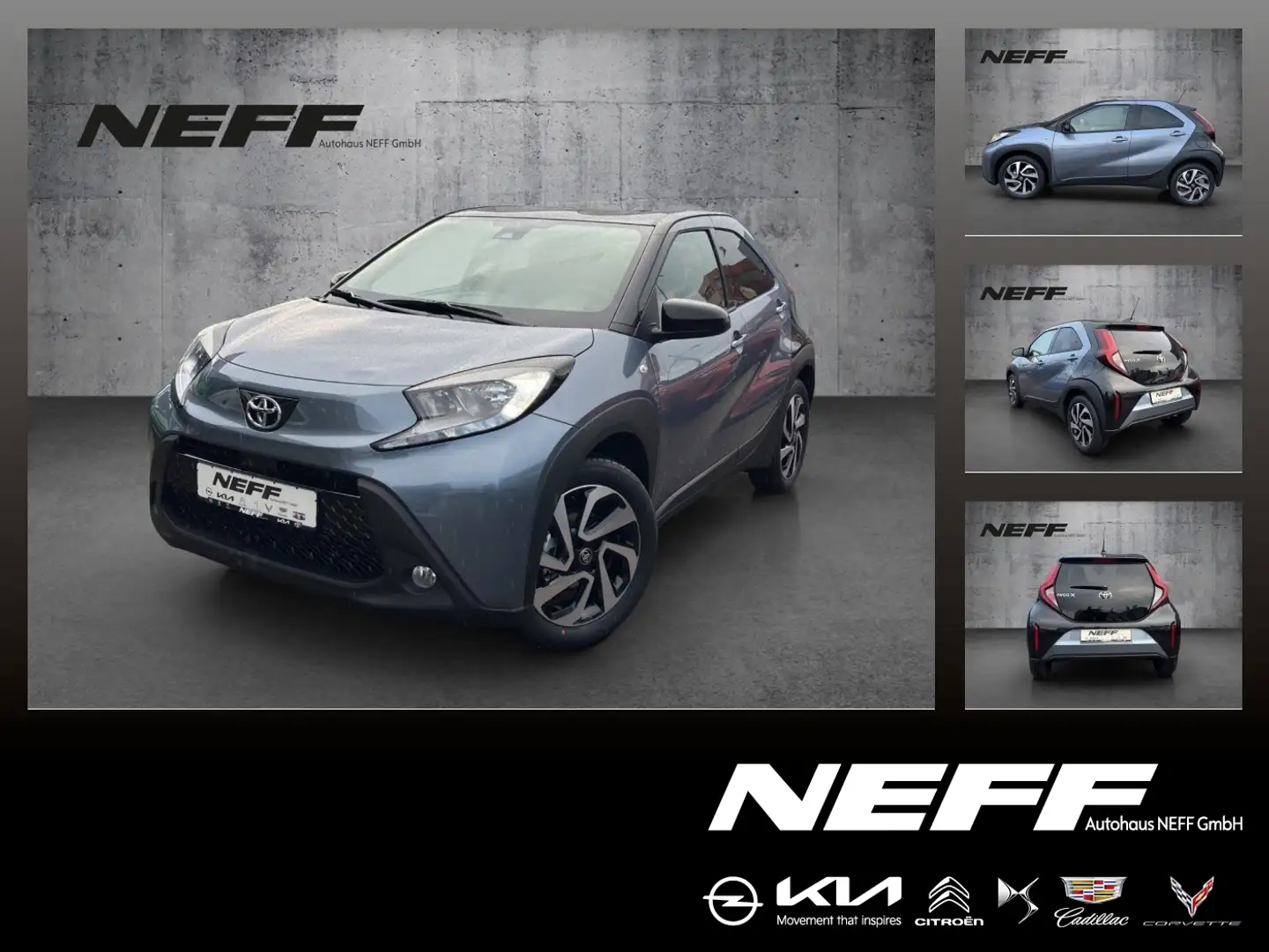 Toyota Aygo X Team Player Automatik FLA SpurH KAM ACC Gris - 1